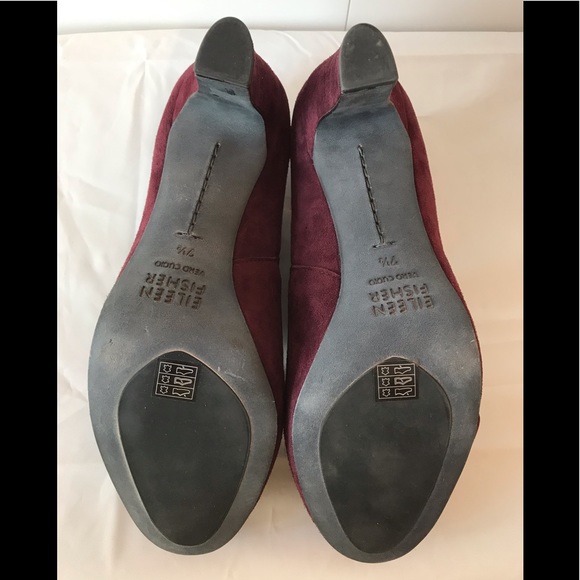 Eileen Fisher Peek Suede Bootie, Sangria - Picture 5 of 6